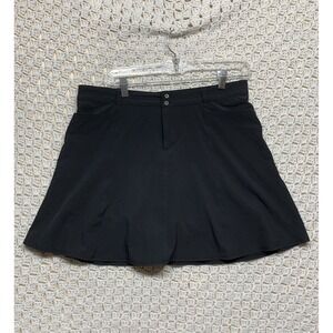 Eddie Bauer Skort‎ Skirt Women Size 10 Black  Pockets  Golf Hiking Camping
